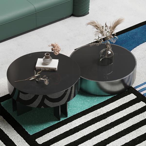 Buy cheap 0.45CBM Marble Top Coffee Table Decorate Living Room Desk Copper Italian Design from wholesalers