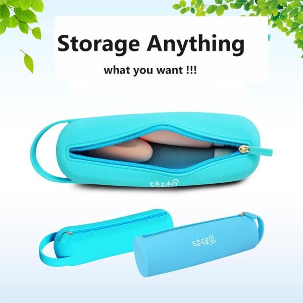 Buy cheap Circular Pen Bucket Silicone Cosmetic Storage Bag Portable Waterproof Silicone Storage Bag Jewelry Silicone Bag from wholesalers
