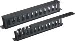 19 Inch Network Rack Cable Management 1u With 13 Plastic Ring Yh4037