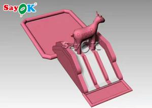 China blow up slip n slide For Kids Custom Pink Recyclable 0.55mm Inflatable Pool Water Slide on sale