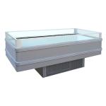 Ventilated Cooling Glass Top Island Fridge With Customized Color