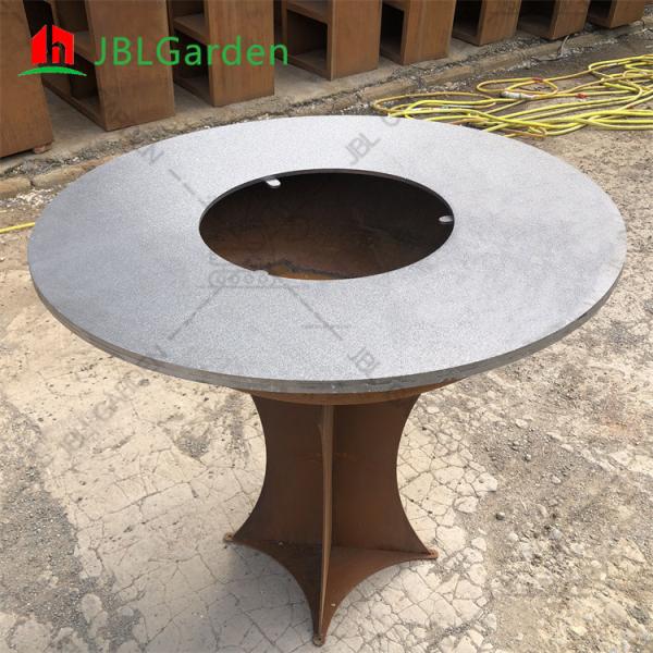 Buy cheap Corrosion Resistant Corten Steel BBQ Grill Outdoor Charcoal Grill Rusty Red from wholesalers