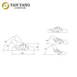 Best Iron Sofa Bed Hinge Support In Black Color Color Plated Sofa Hardware