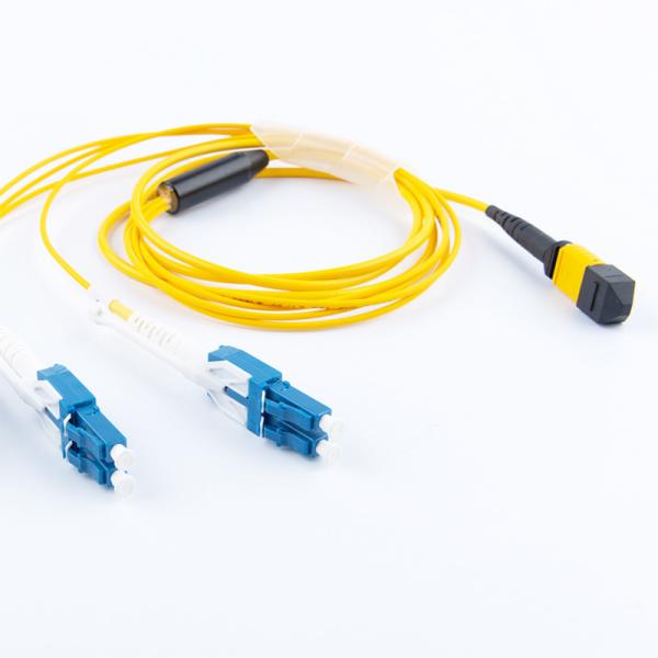 ISO9001 MTP MPO To LC Uniboot Cables Female Fanout Cables Fiber Patch Cord 12C