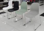 Gray Black Plastic Dining Chairs PP Polypropylene Stacking