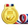 Buy cheap Soft / Hard Enamel Custom Sports Medals , Zinc Alloy Football Medals And Ribbons from wholesalers