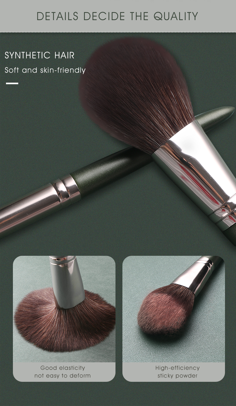 9PCS Cosmetic Makeup Brushes Kit Goat Pony hair Foundation Powder Blush