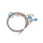 Telecommunication 12 Core 1.5M 0.3dB LC Fiber Optic Pigtail