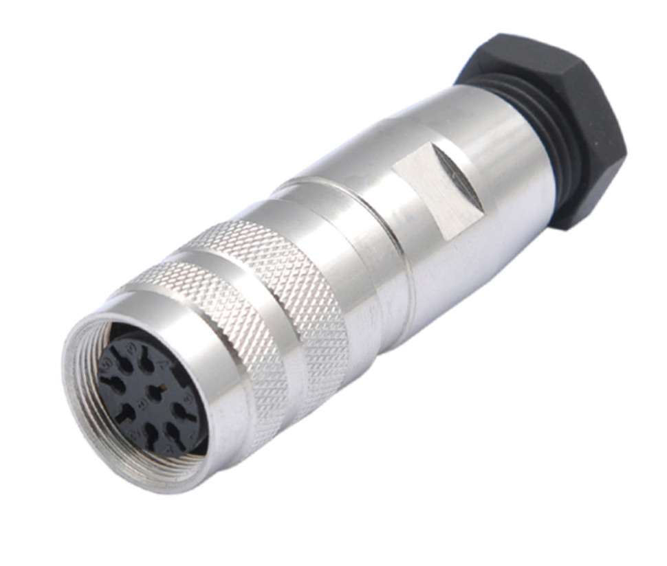 IP68 socket male female flange panel mount solder type m16 5pin AISG connector
