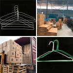 Powder Coated Wire Hangers , Steel Clothes Drying Hanger For Laundry Store