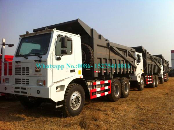 Buy cheap SINOTRUK wide body 6X4 371hp HOWO heavy duty 60-70tons mining dump truck for Mine from wholesalers