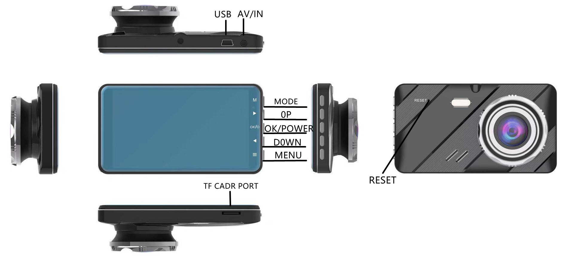 Personalised Car Camcorder FHD 1080P Vehicle Camera System With DVR
