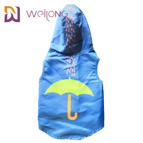 Buy cheap Velcro Opening Rubber Print Waterproof Pet Raincoat Blue XS-XL from wholesalers