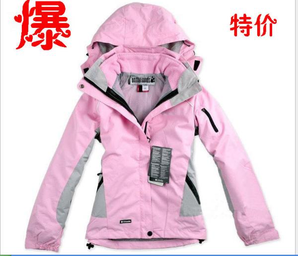 Fashion woman outdoor sports Jacket Womens waterproof breathable two-in-one coat
