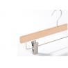 Buy cheap Natural Lotus Wood Clothing Store Hangers With Clips For Displaying Pants from wholesalers