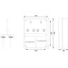 Buy cheap 2 Positions Surface Mounted Electric Meter Box With Transparent Pc Door from wholesalers