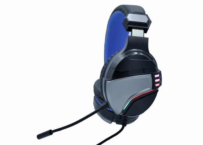 40mm Speaker FCC RGB Ps4 Headset Steel Headband Light Up Gaming Headphones