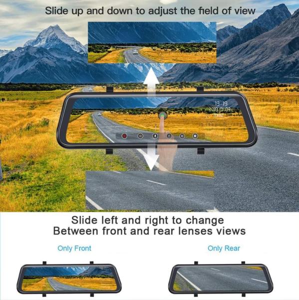 Buy cheap Backup 1080P DVR 9.88 Inch FHD Touch Dual Lens Driving Recorder from wholesalers