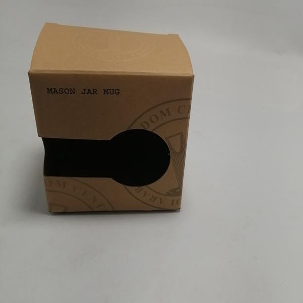 Buy cheap 700gsm Kraft Paper Packaging Box For Ceramic Cup Gift Box With Window from wholesalers