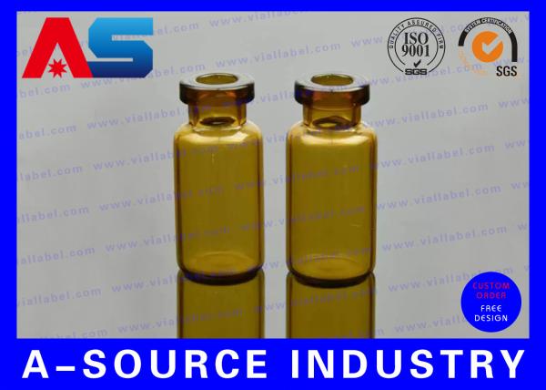 Buy cheap Frosted Small Glass Vials Rubber Stoppers Printed With Custom Logo vial glass bottle from wholesalers