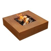 Buy cheap Outdoor Heating Square Corten Steel Wood Burning Fire Pit Table product