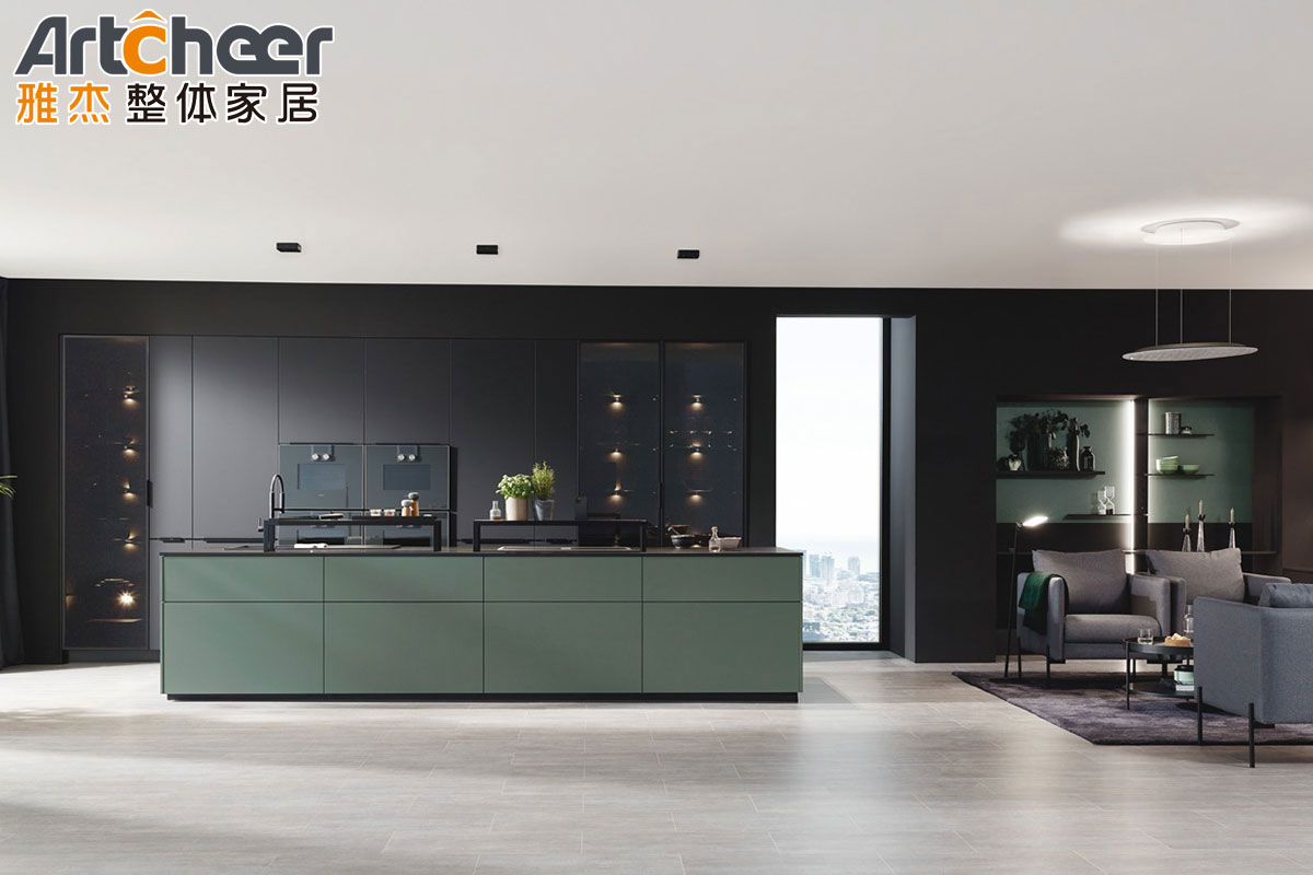 Ready Built I Shape Kitchen Cabinet With E0 Grade Material Marble Countertop In Philippines