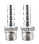 5/16" Hose Barb X 1/2" Male NPT Stainless Steel Pipe Fitting