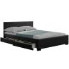 Buy cheap White Faux Leather Upholstered Platform Storage Bed Frame With LED from wholesalers
