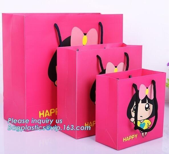 Fashion Custom Printing Luxury Gift Shopping Carrier Paper Bag With Your Own