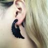 Buy cheap Trendy Wings Earrings for Women Black Angle Feather Drop Earring Ear Plugs Punk Patry Earring Jewelry from wholesalers
