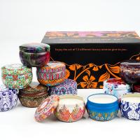 Buy cheap Customized Tin Scented Candle Grass Scented Soy Wax Candles Gift Set product