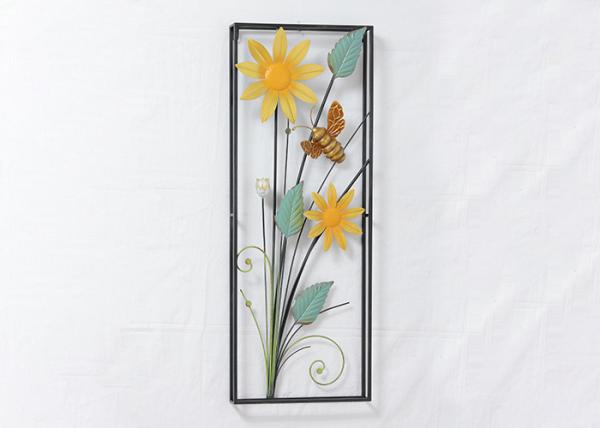 Buy cheap Hotel Black Frame Flowers Classical Metal Wall Art Decor from wholesalers