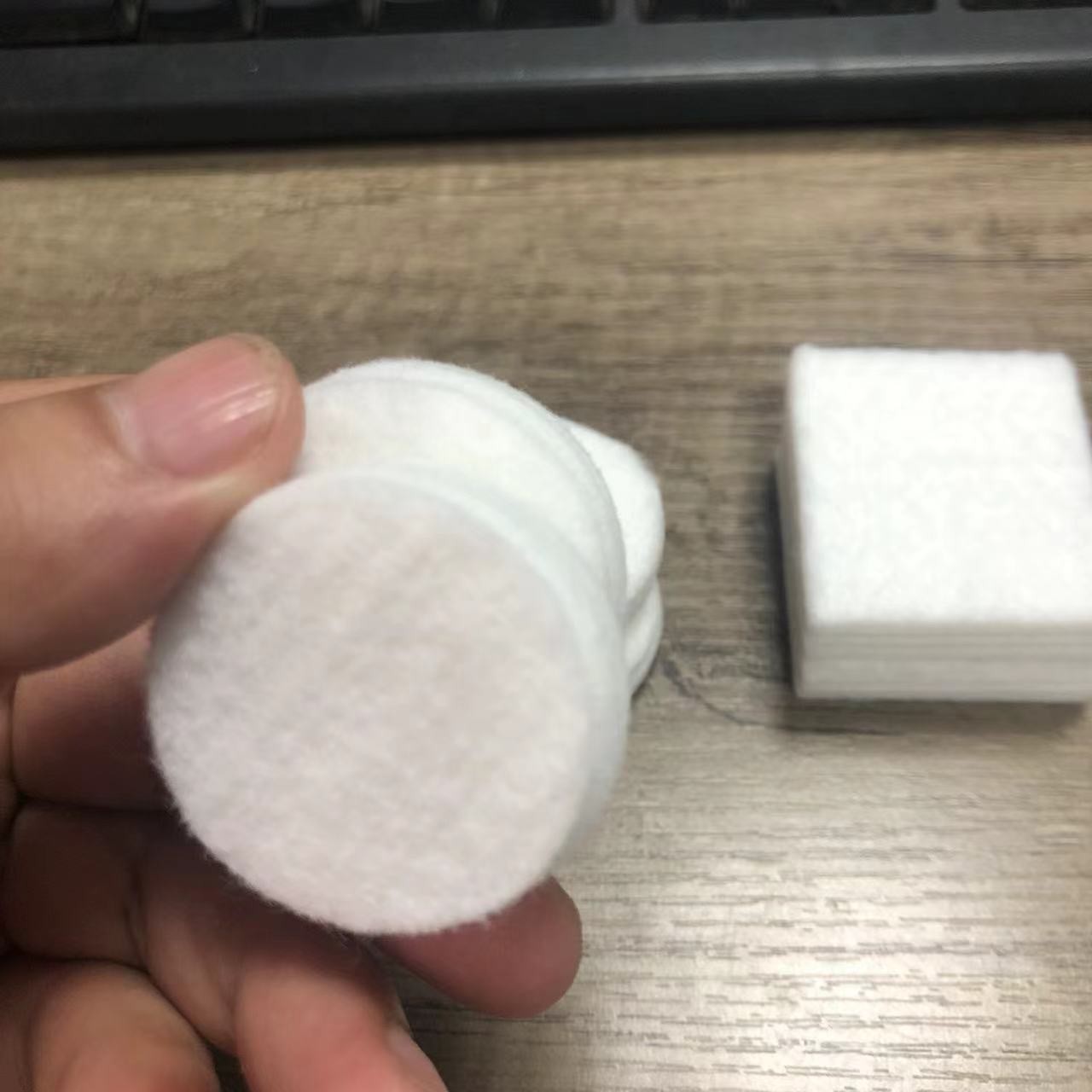 Circular/Square Needle Felt White Cotton Pulp Respirator Air Filter For HIV Tester