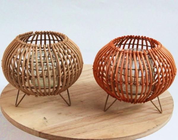 Buy cheap Hot Sale Led Lantern Indoor And Outdoor Decoration Natural Handmade Rattan Weave Candle Holder from wholesalers