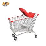 Heavy Duty Grocery Shopping Trolley Cart 250KG 240L For Supermarket