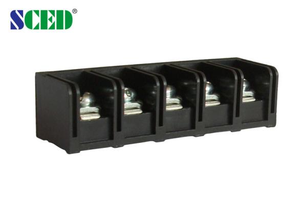 Buy cheap Black 20A Barrier Power Terminal Blocks With 2-12 Poles Brass PBT 11mm Pitch from wholesalers