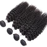 100% Human Peruvian Human Hair Weave , Kinky Curly Human Hair Weave Bundles