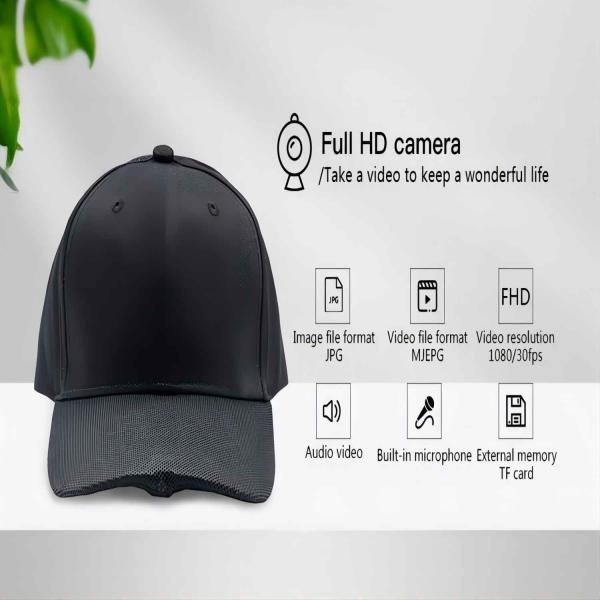 Buy cheap Wearable Body Camera Hidden Camera Hat 128GB External Storage 1296P Recorder from wholesalers