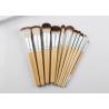 Buy cheap Vegan Synthetic Fiber 12Pcs Bamboo Makeup Brushes Set OEM from wholesalers