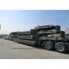 Buy cheap Tri Axle Gooseneck Flatbed Trailer , Lowboy Semi Trailer 12 Wheeler 60 Ton from wholesalers