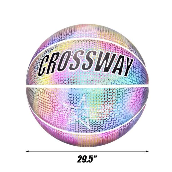 Buy cheap Reflective Basketball Ball Holographic Glowing Night Light Size 7 Basketball Training Game from wholesalers