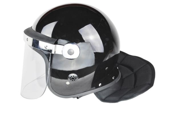 Buy cheap Police Flat Visor Anti Riot Helmet / Combat Helmet With Face Shield Chin Protector from wholesalers