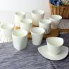Buy cheap Coastal White Porcelain Tea Cups Porcelain Cups And Saucers FDA EU from wholesalers