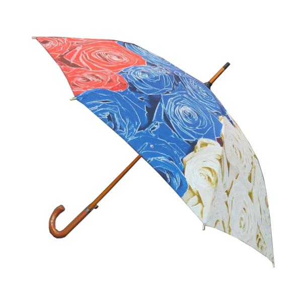 Buy cheap Windproof Straight Umbrella With Wooden J Shape Handle from wholesalers