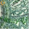 Buy cheap Sophisticated Green Beaded Lace Fabric / Lace Material Fabric For Bridal Dress from wholesalers