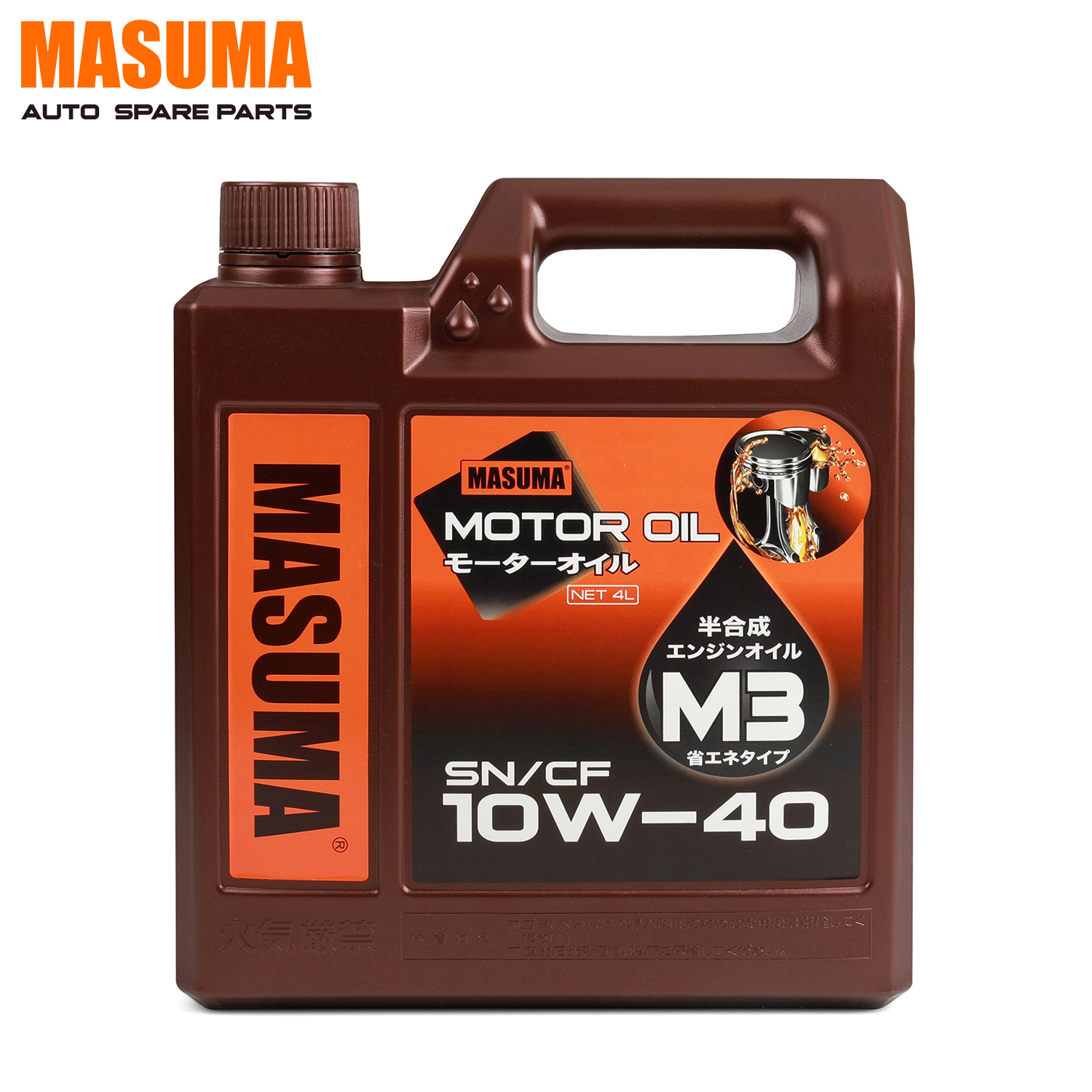 MASUMA Auto Car Gasoline Oil M3 10W-40 SN Semi Synthetic Engine Oil 4L