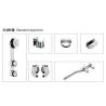 Buy cheap Glass Sliding Door Kit 107A, stainless steel 304, finishing satin, for bathroom door from wholesalers