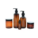500ml Amber 250ml Empty Cosmetic Plastic Luxury Cream Lotion Shampoo Bottle