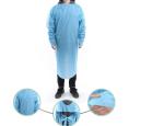 Disposable CPE gown 25-35gsm Machine Made Thumb Looped Blue Yellow CPE Coat