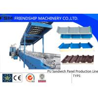 Buy cheap Colored Steel PU Sandwich Panel Production Line , Roof Panel Roll Forming product